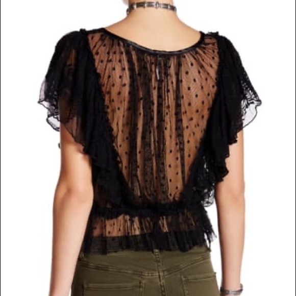 Free People Sweet Surprise Lace Blouse black - Picture 3 of 11